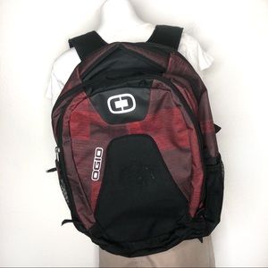 OGIO Backpack Red Black Laptop Multi Compartment Two Entry